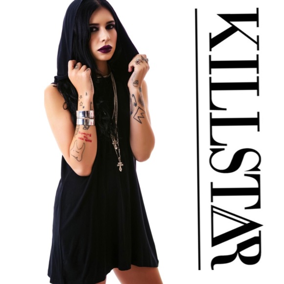 Killstar Dresses & Skirts - Kill Star Sorrow Hood Tank Dress Discontinued NEW